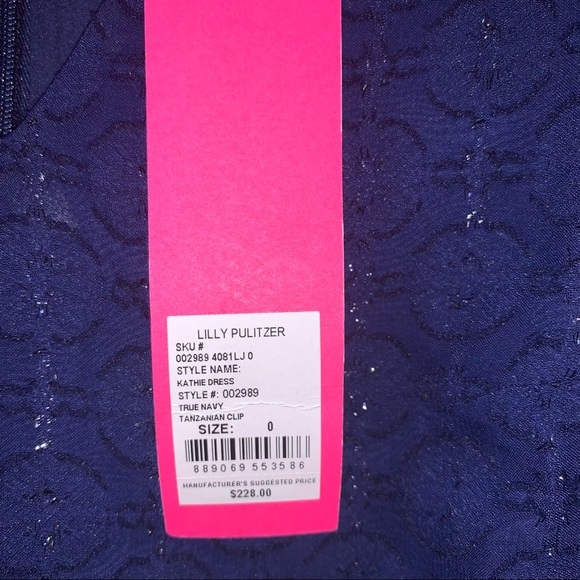Lilly Pulitzer Kathie Dress True Navy Tanzanian - Picture 6 of 8